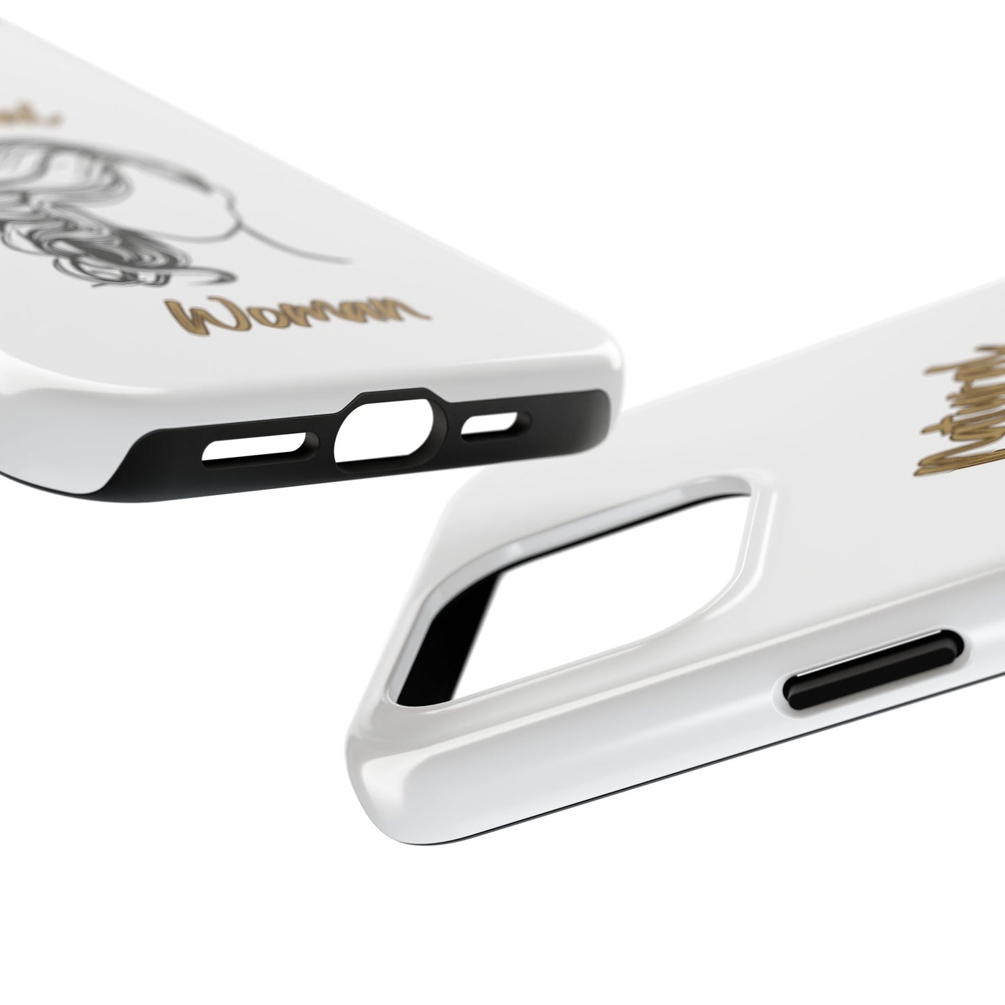Natural Woman Long Curl (BL)Tough Phone Cases WHITE