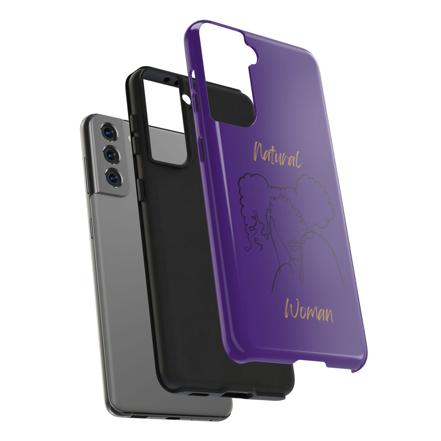 Natural Woman Twin Puffs (BL)Tough Phone Cases PURPLE