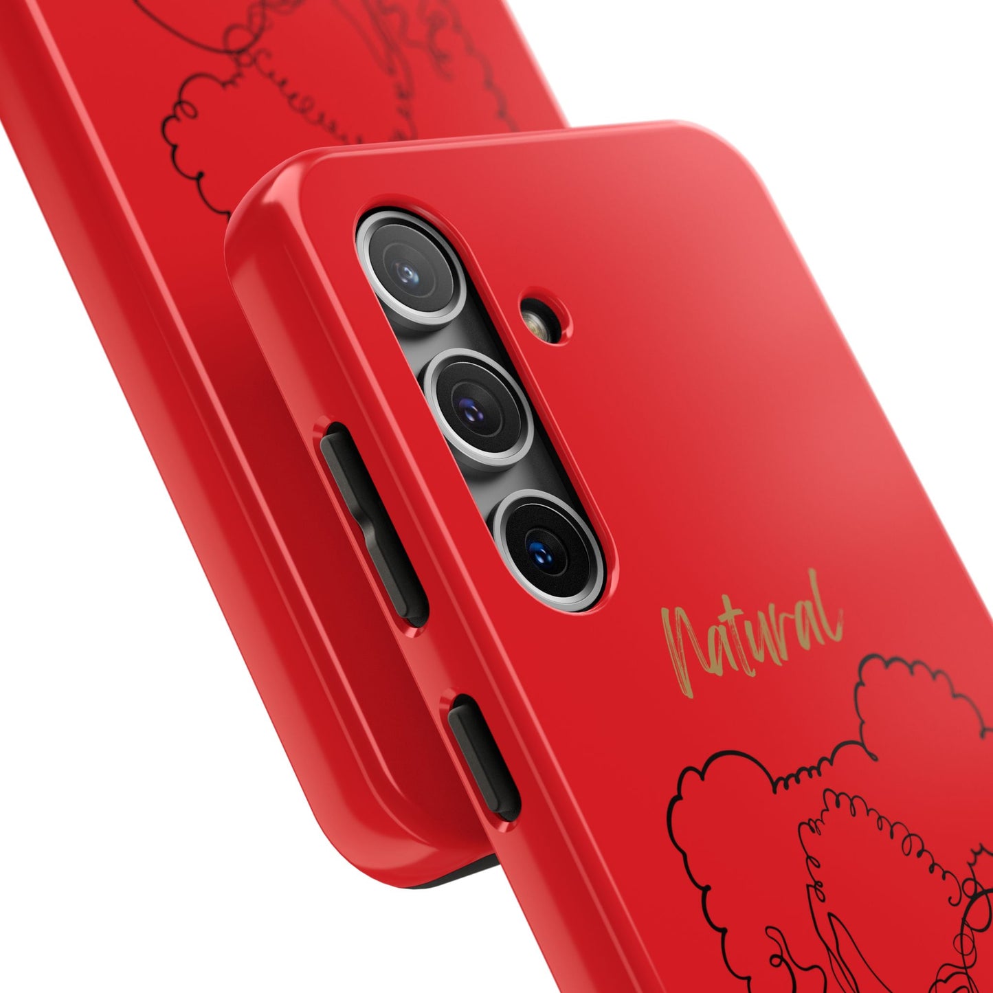 Natural Woman Twin Puffs (BL) Tough Phone Case RED
