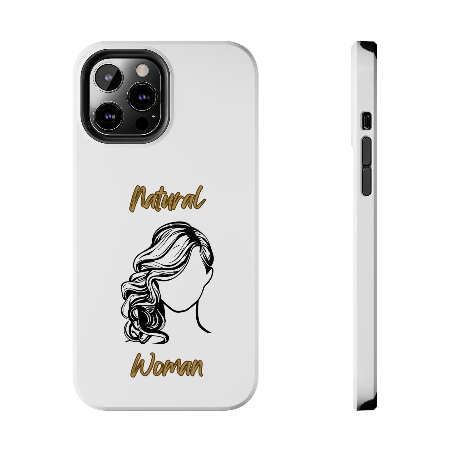 Natural Woman Long Curl (BL)Tough Phone Cases WHITE