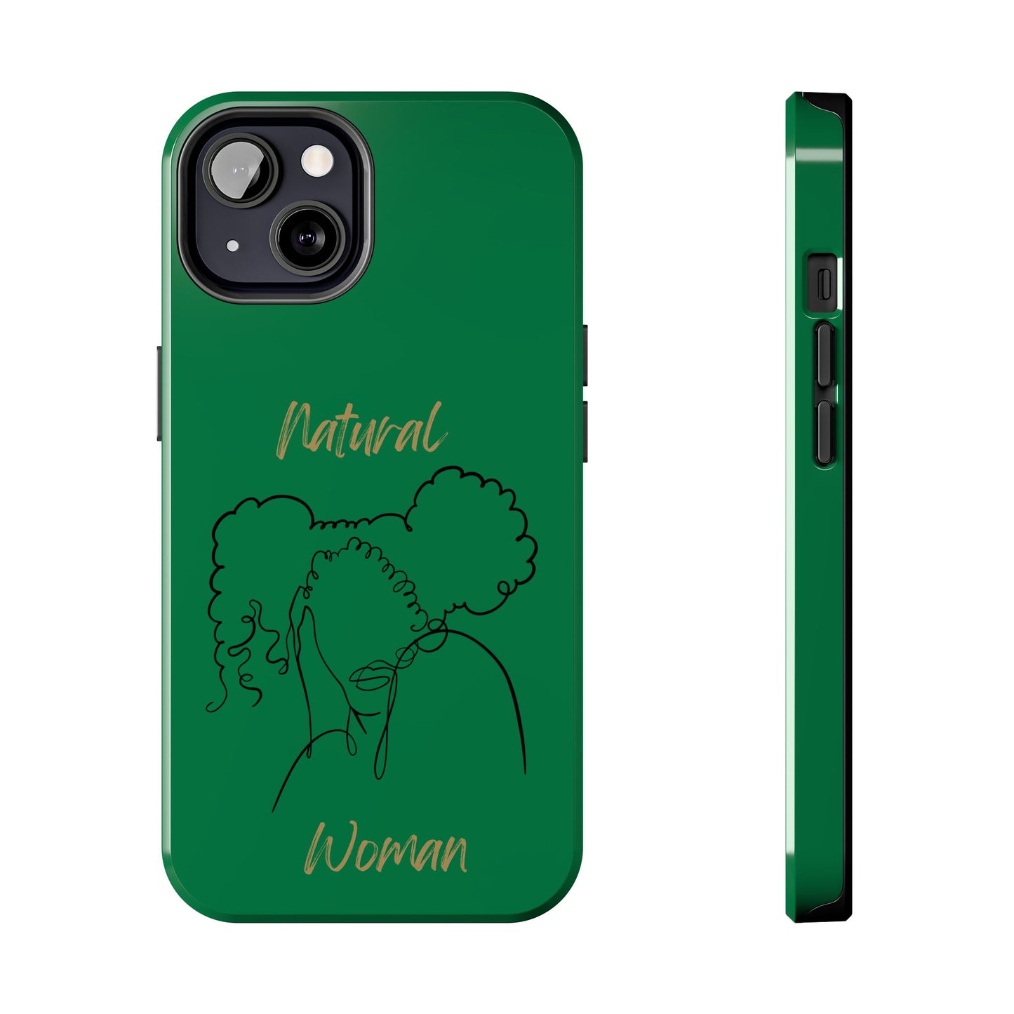 Natural Woman Twin Puffs (BL) Tough Phone Cases DARK GREEN