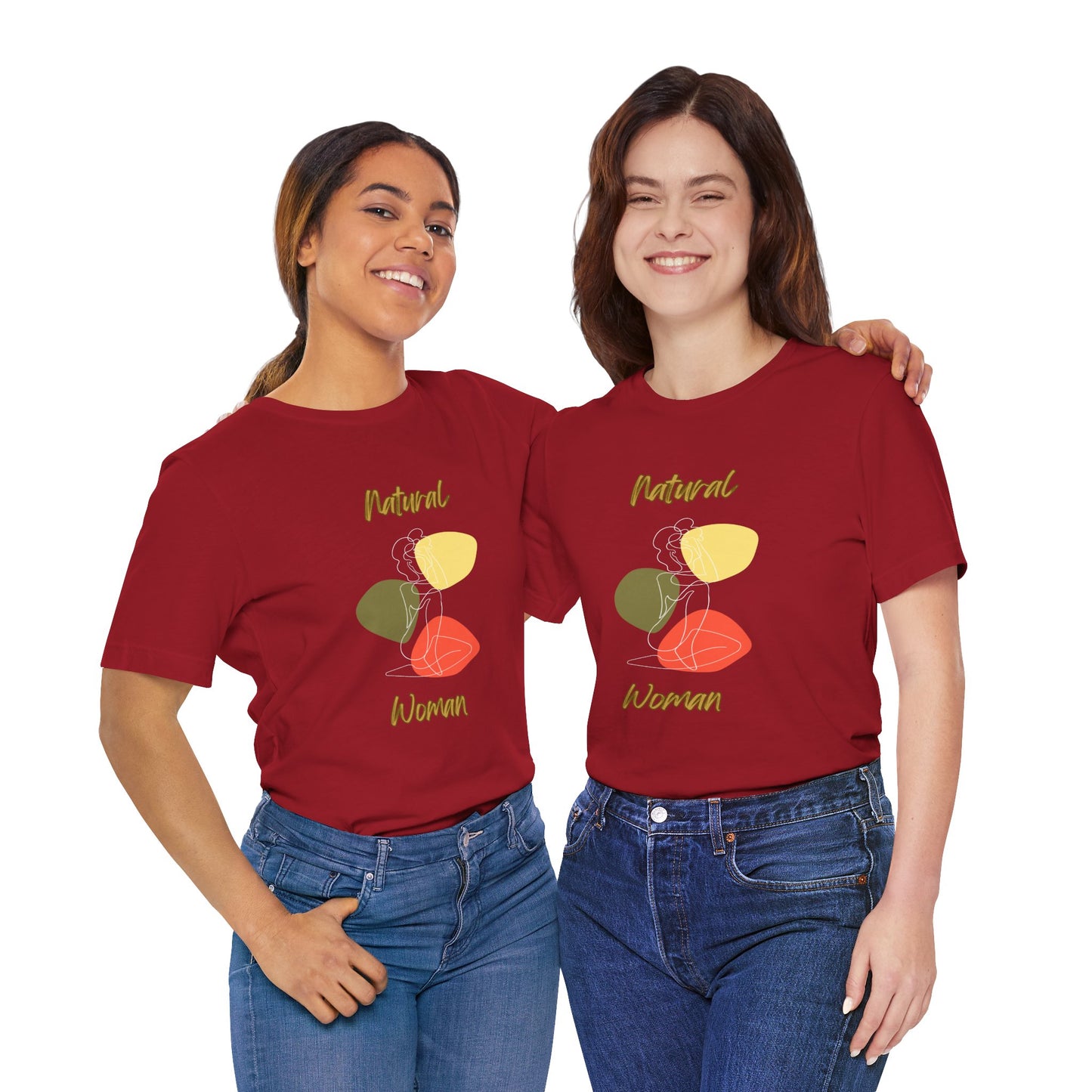 Natural Woman Colorful Pose (WL) Short Sleeve T-Shirt