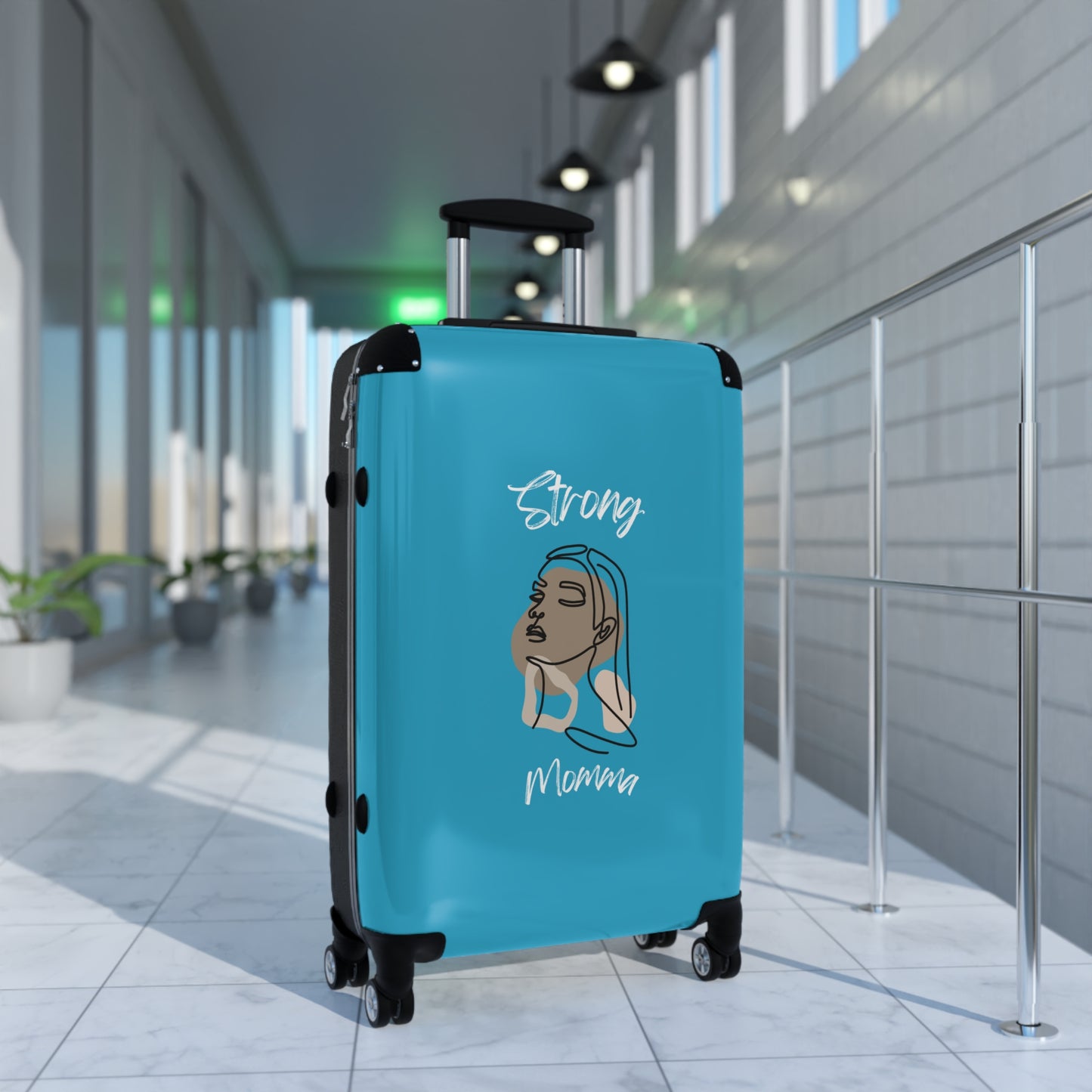 Strong Momma (WL) Luggage Bags TURQUOISE