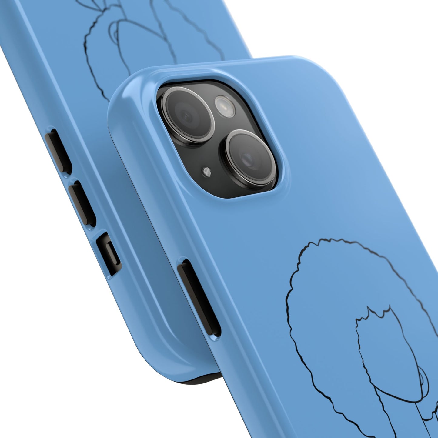 Natural Woman Afro (BL)Tough Phone Cases LIGHT BLUE