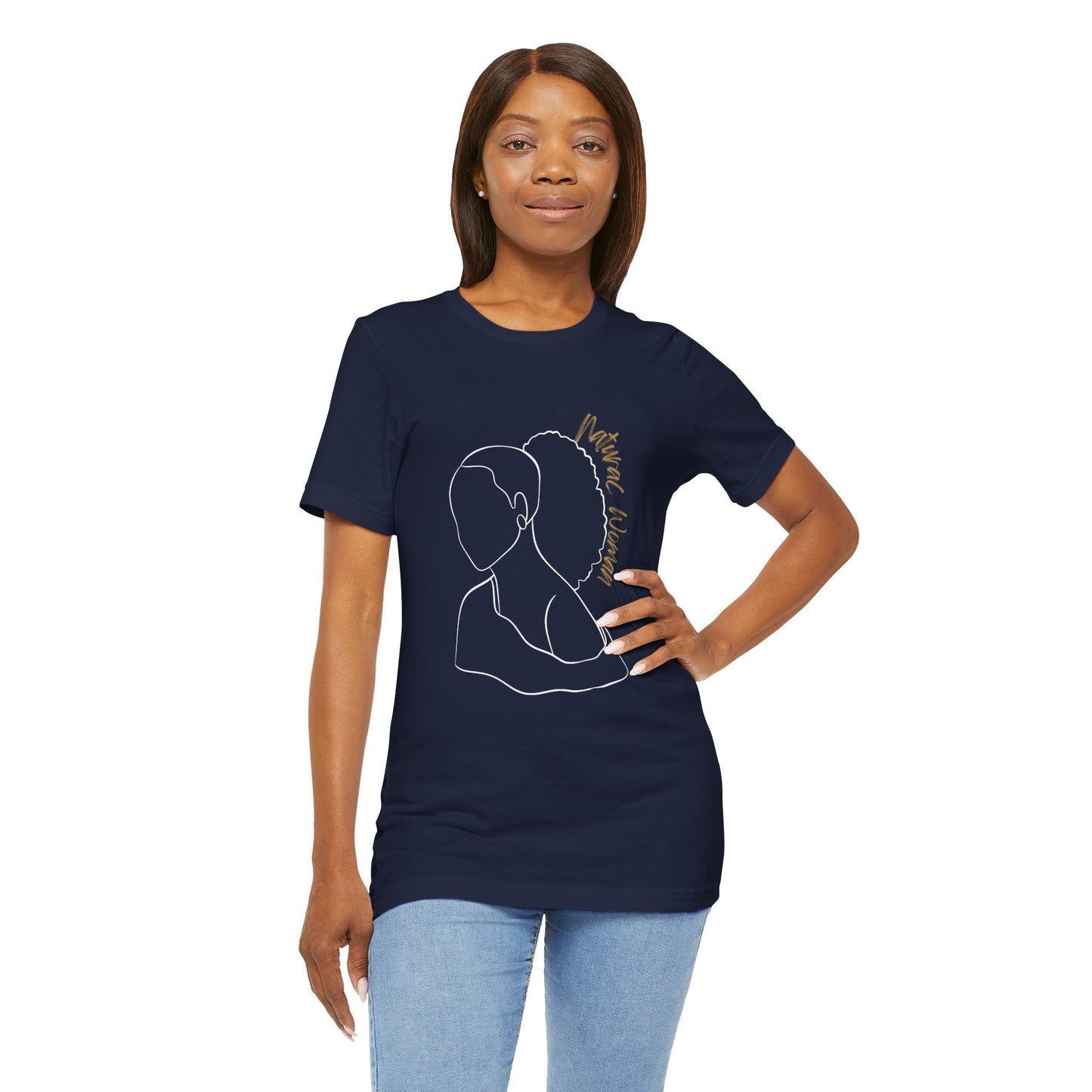 Natural Woman Behind Head Puff (WL) Short Sleeve T-Shirt