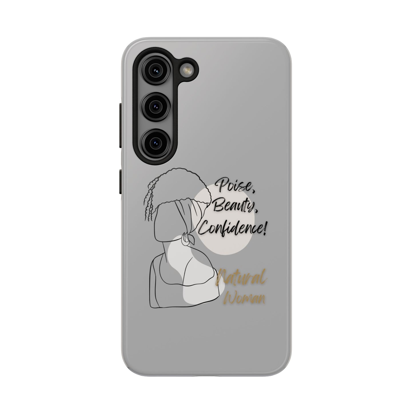 Natural woman Puff (BL)Tough Phone Cases LIGHT GREY