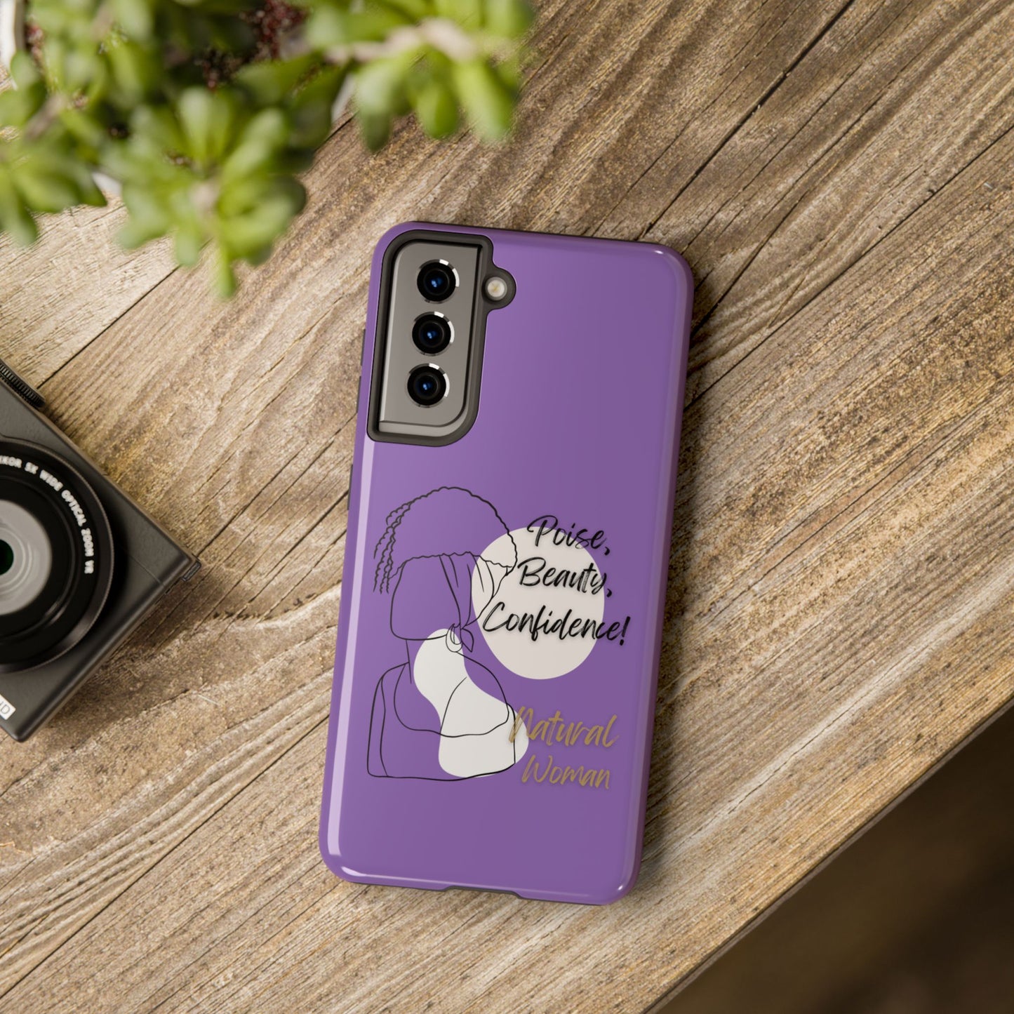 Natural Woman Puff (BL)Tough Phone Cases LIGHT PURPLE