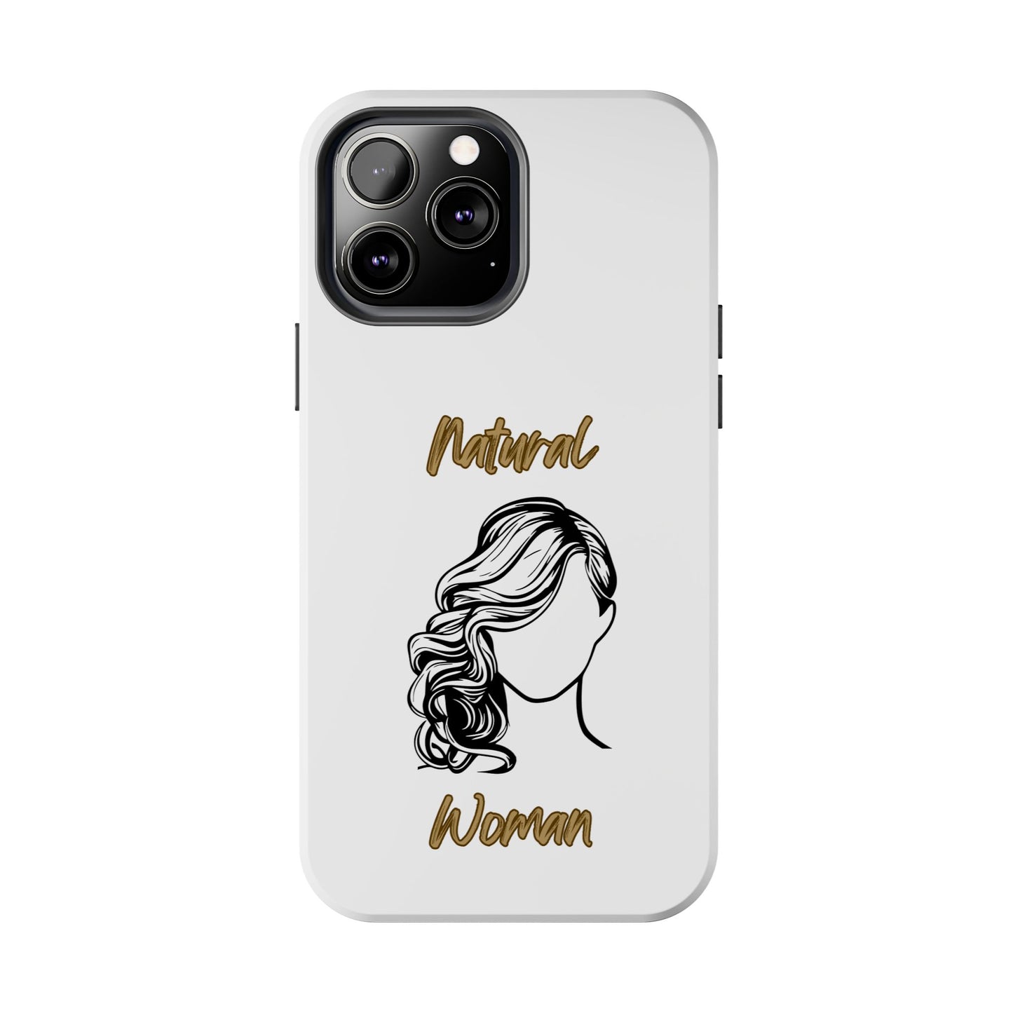 Natural Woman Long Curl (BL)Tough Phone Cases WHITE