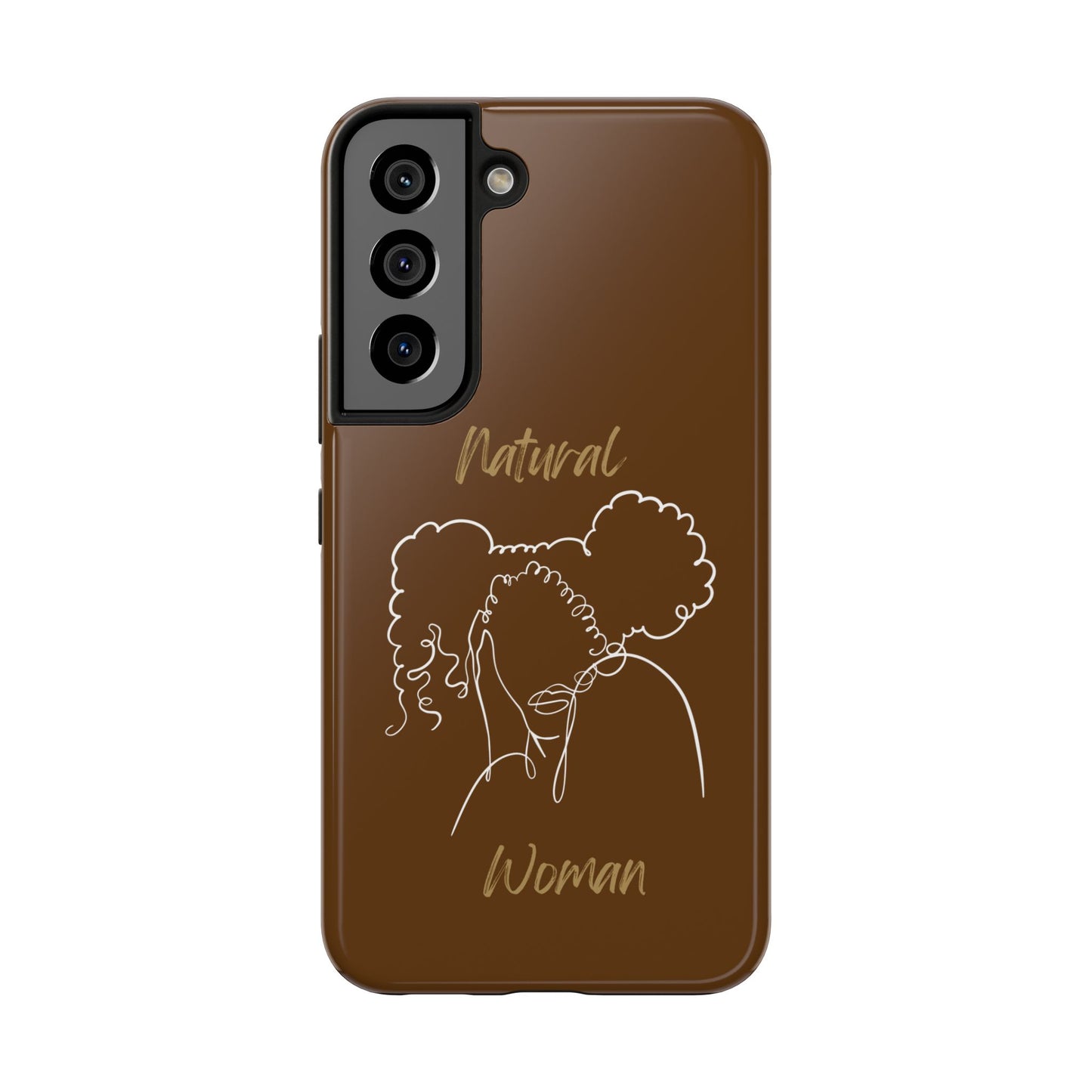 Natural Woman Twin Puffs (WL)Tough Phone Cases BROWN