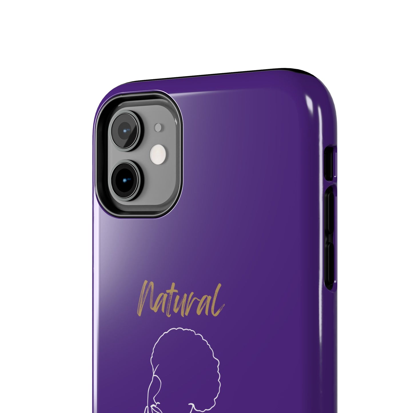 Natural Woman Cute Afro (WL)Tough Phone Cases PURPLE