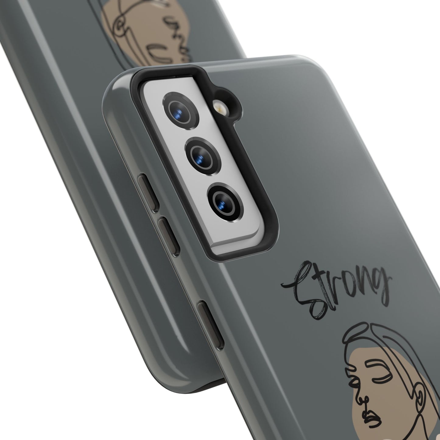 STRONG MOMMA Samsung Galaxy Tough Phone Cases (BL) Dark Grey