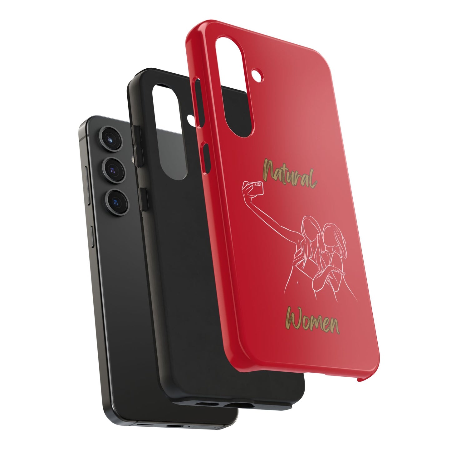 Natural Woman Friends Selfie (WL)Tough Phone Cases DARK RED