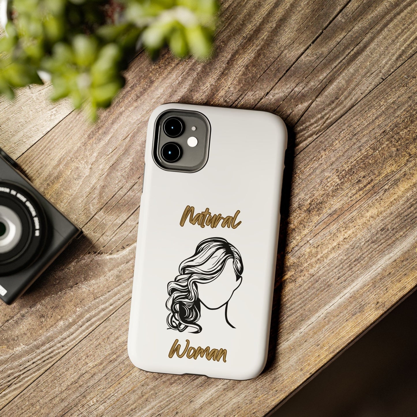 Natural Woman Long Curl (BL)Tough Phone Cases WHITE