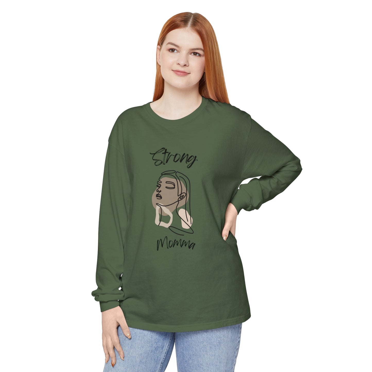 Strong Momma Long Sleeve T-Shirt (BL)