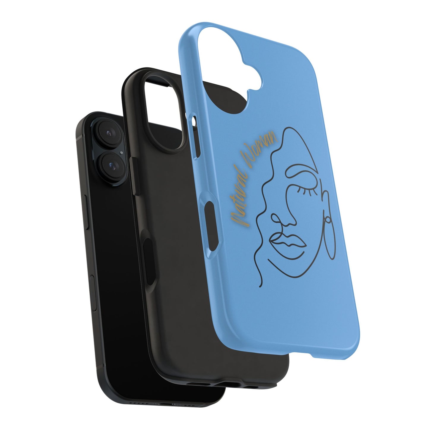Natural Woman Half Face (BL)Tough Phone Case LIGHT BLUE