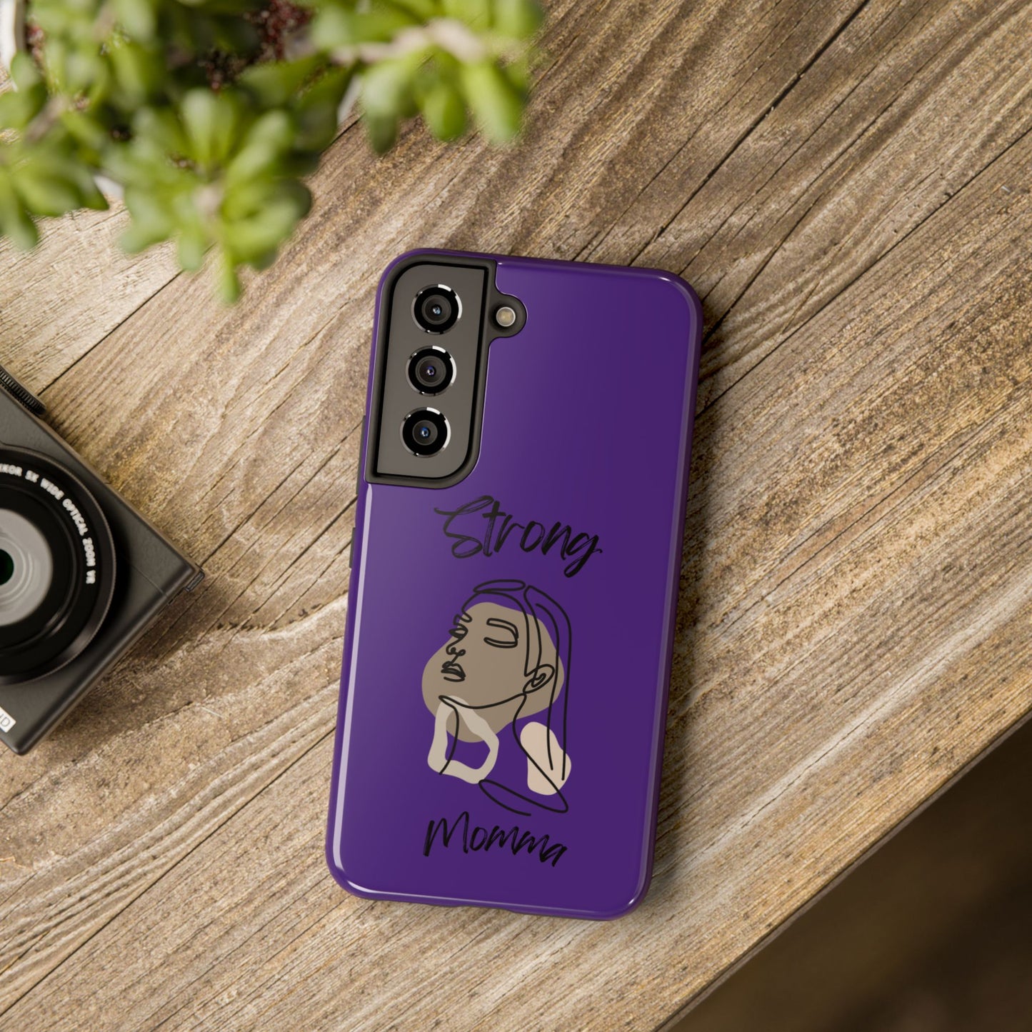 STRONG MOMMA Samsung Galaxy Tough Phone Cases (BL) Purple