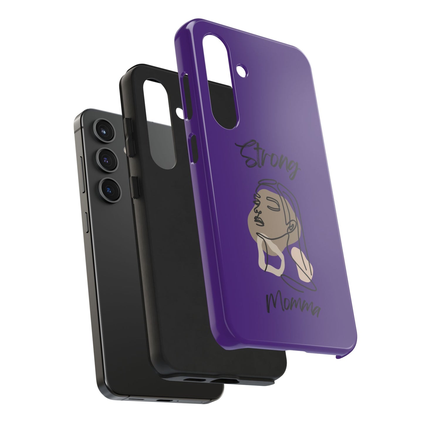 STRONG MOMMA Samsung Galaxy Tough Phone Cases (BL) Purple