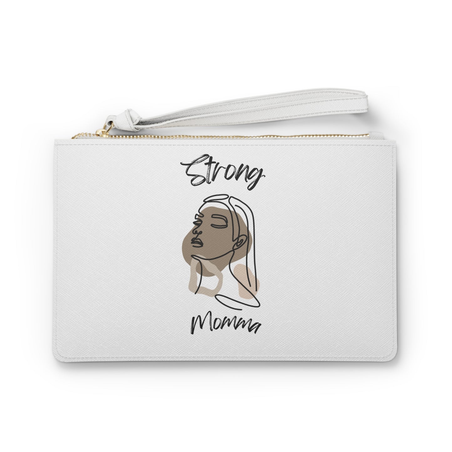 Strong Momma (BL) Clutch Bag WHITE