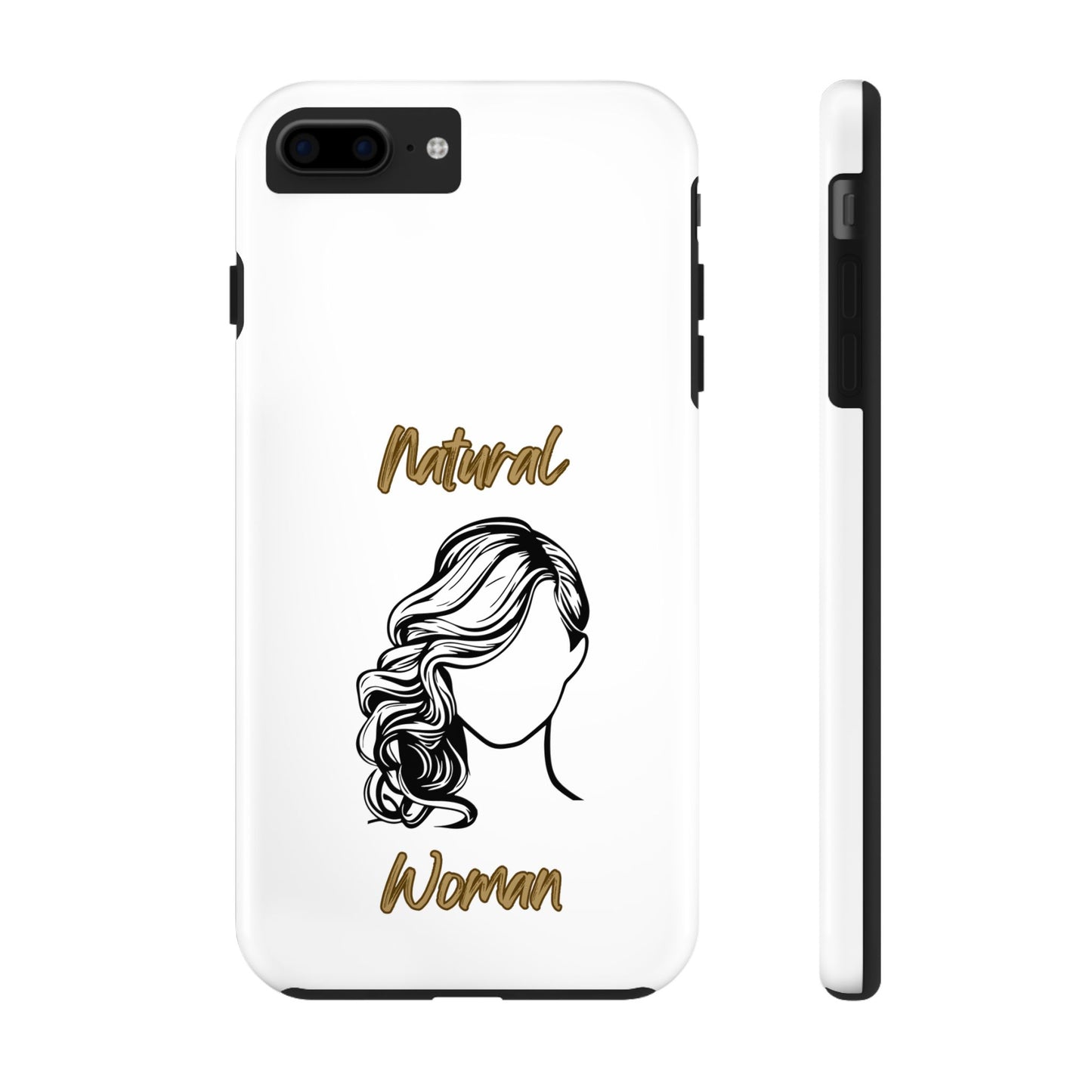 Natural Woman Long Curl (BL)Tough Phone Cases WHITE