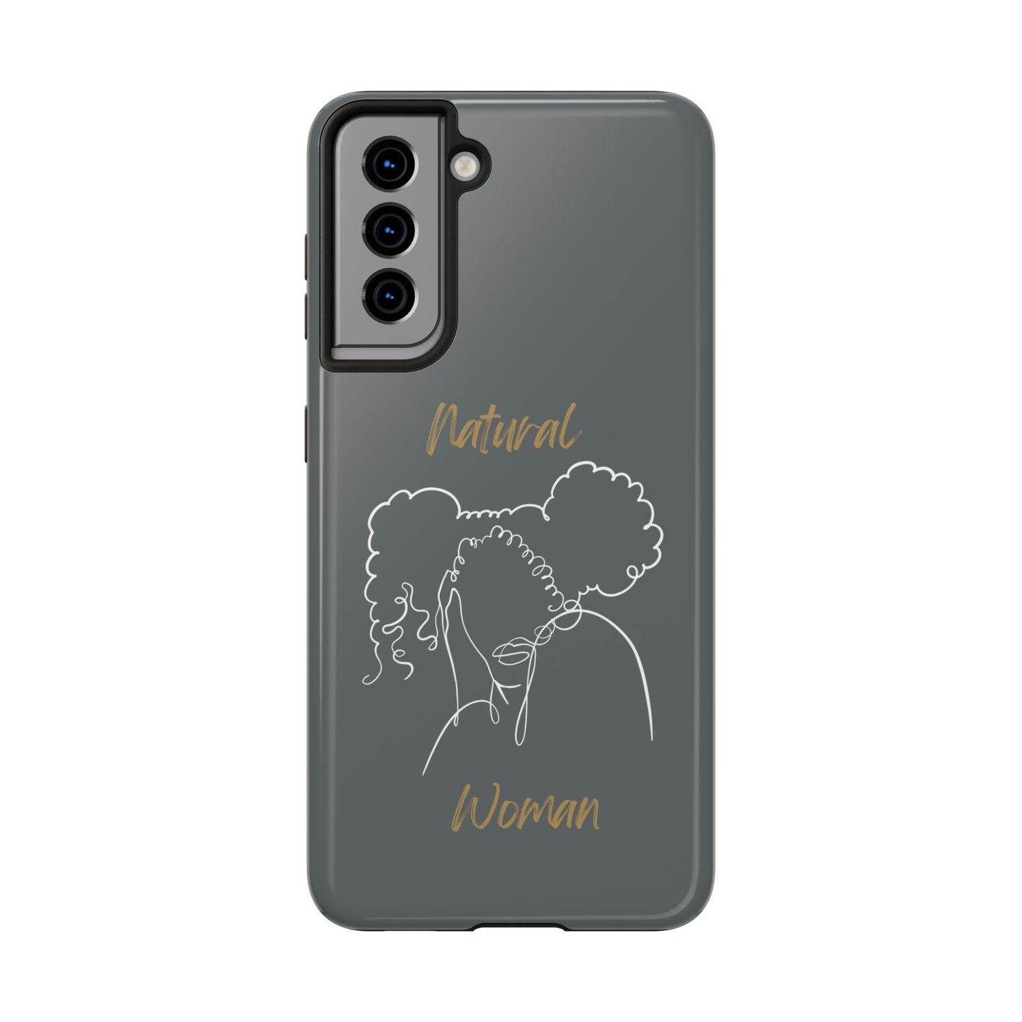 Natural Woman Twin Puffs (WL)Tough Phone Cases DARK GREY
