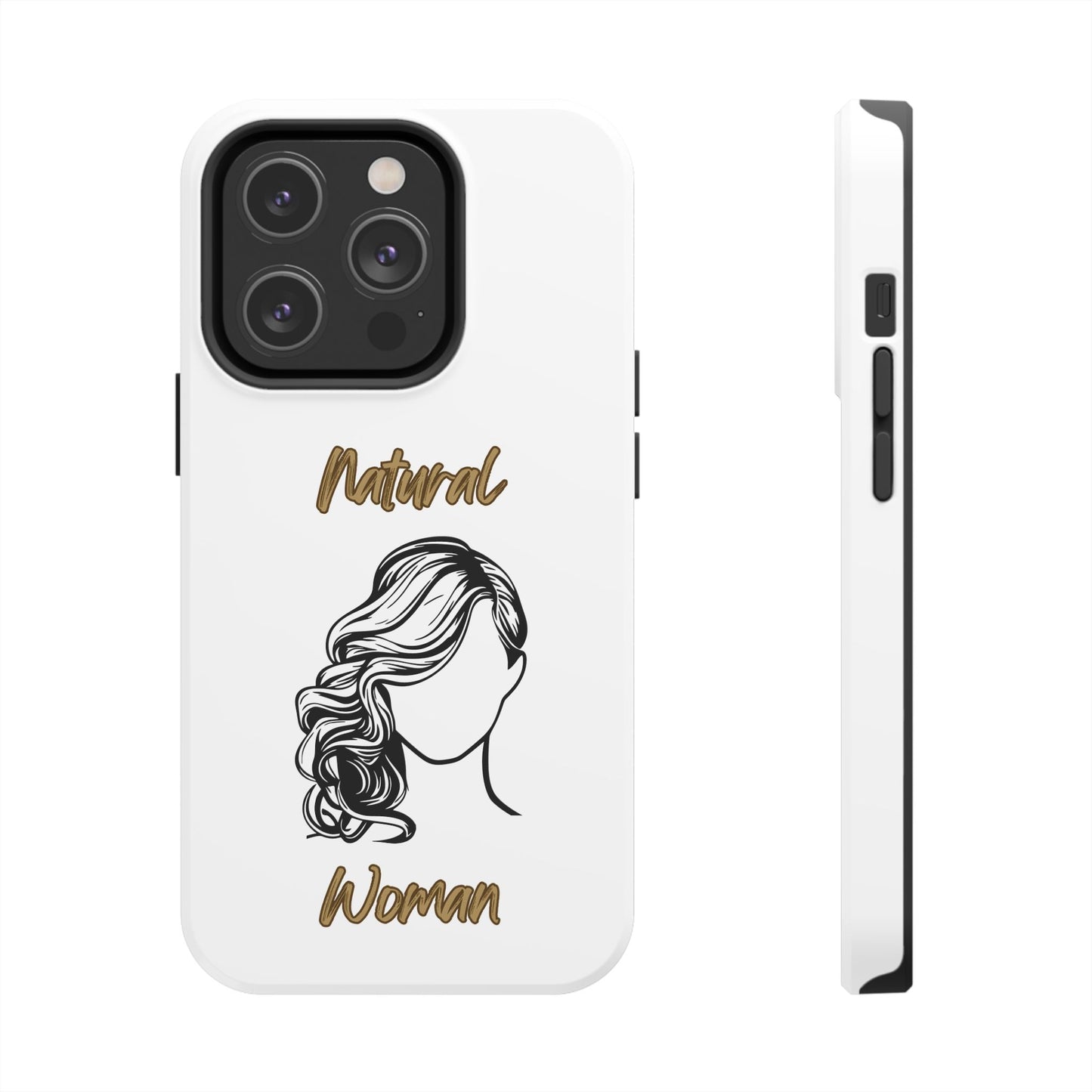 Natural Woman Long Curl (BL)Tough Phone Cases WHITE