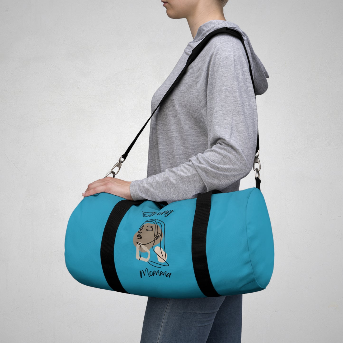 Strong Momma (BL) Duffel Bag TURQUOISE
