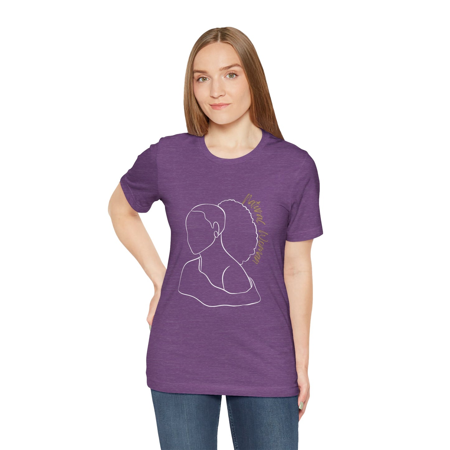 Natural Woman Behind Head Puff (WL) Short Sleeve T-Shirt