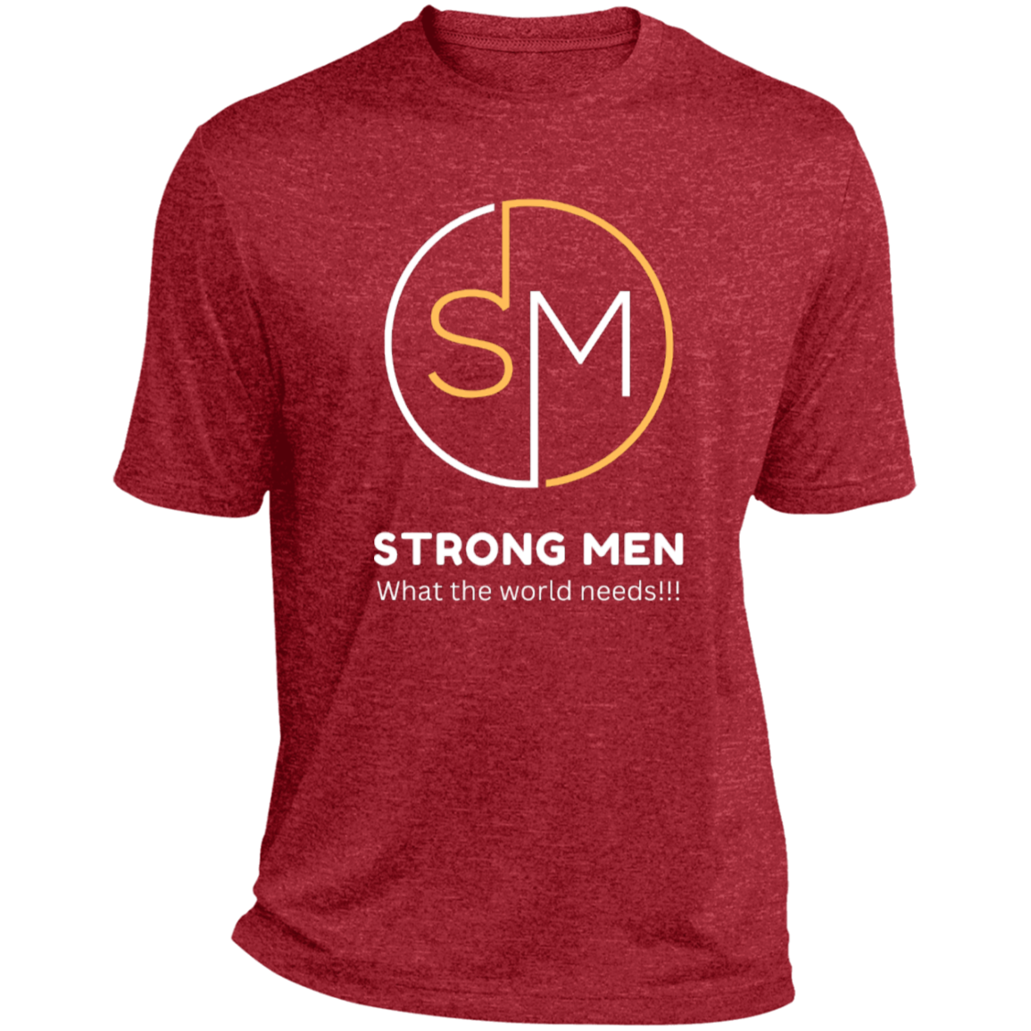 STRONG MEN LOGO STRONG MEN Heather Performance Tee