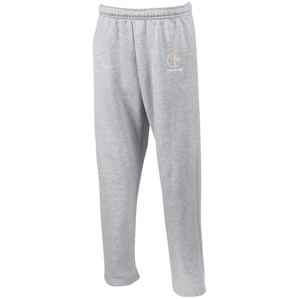 STRONG MEN LOGO STRONG MEN Open Bottom Sweatpants with Pockets