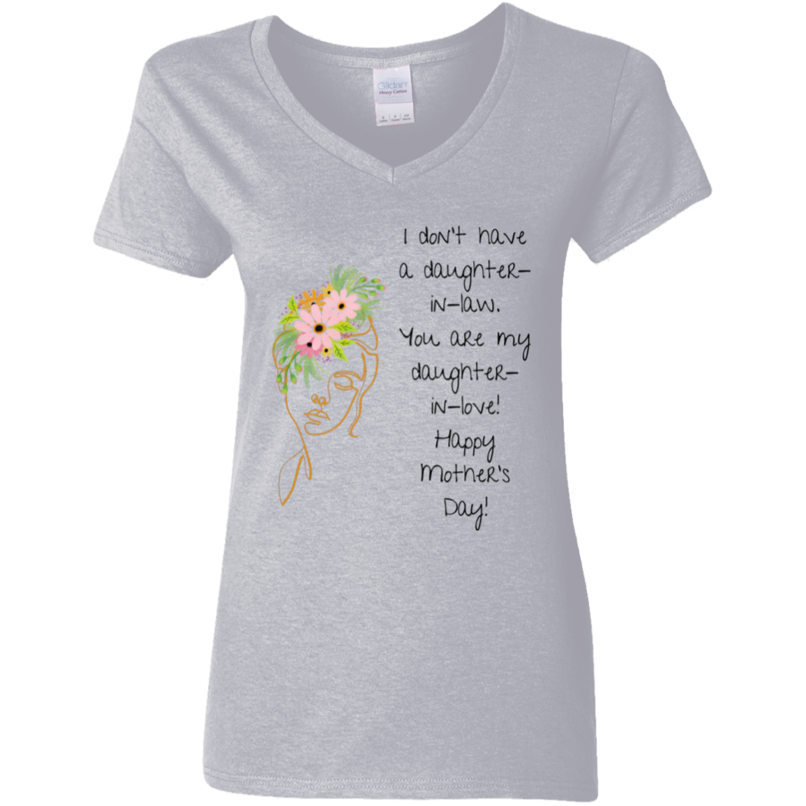 DAUGHTER IN LOVE 5.3 oz. V-Neck T-Shirt