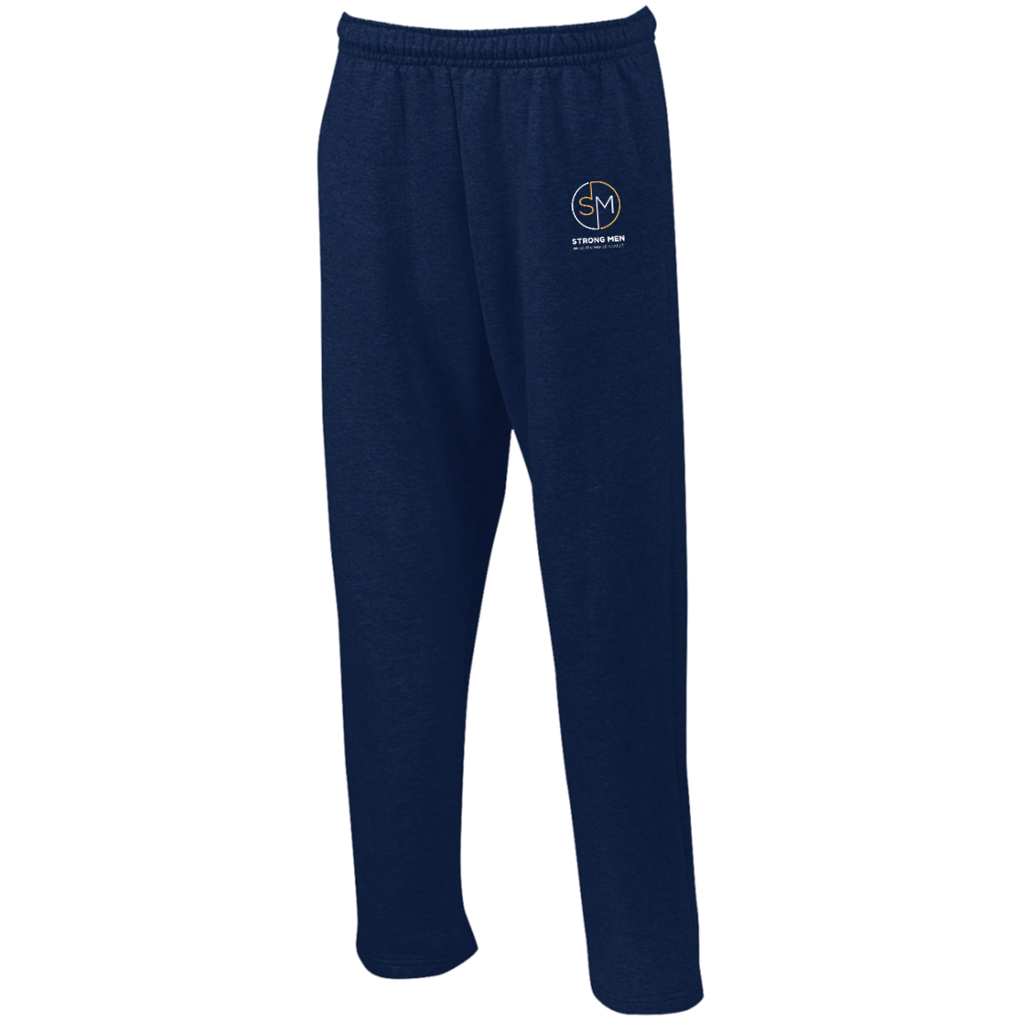 STRONG MEN LOGO STRONG MEN Open Bottom Sweatpants with Pockets