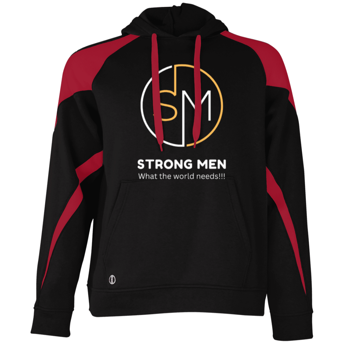 STRONG MEN Athletic Color Block Fleece Hoodie