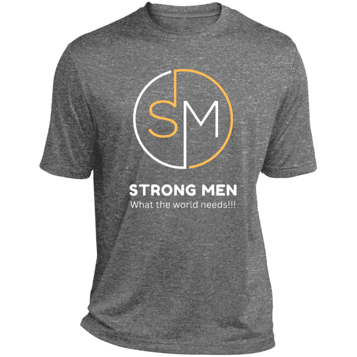 STRONG MEN LOGO STRONG MEN Heather Performance Tee