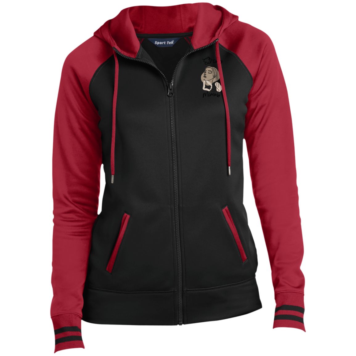 STRONG MOMMA Sport-Wick® Full-Zip Hooded Jacket
