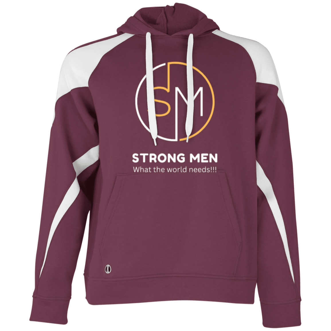 STRONG MEN Athletic Color Block Fleece Hoodie