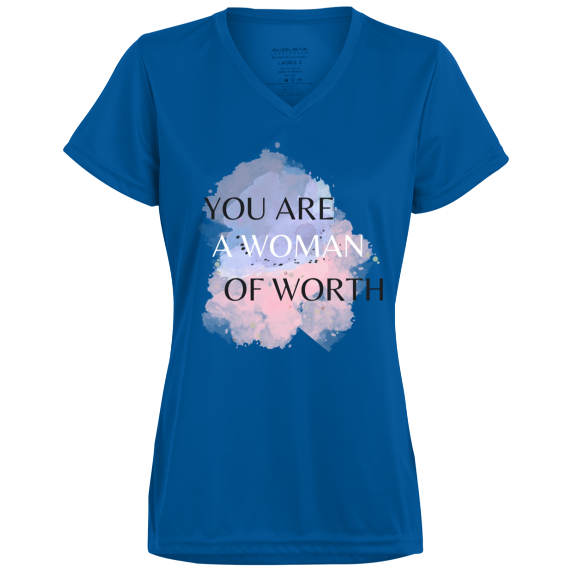 WOMAN OF WORTH Moisture-Wicking V-Neck Tee