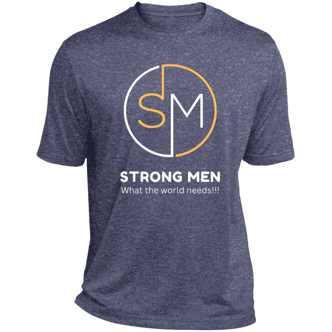 STRONG MEN LOGO STRONG MEN Heather Performance Tee