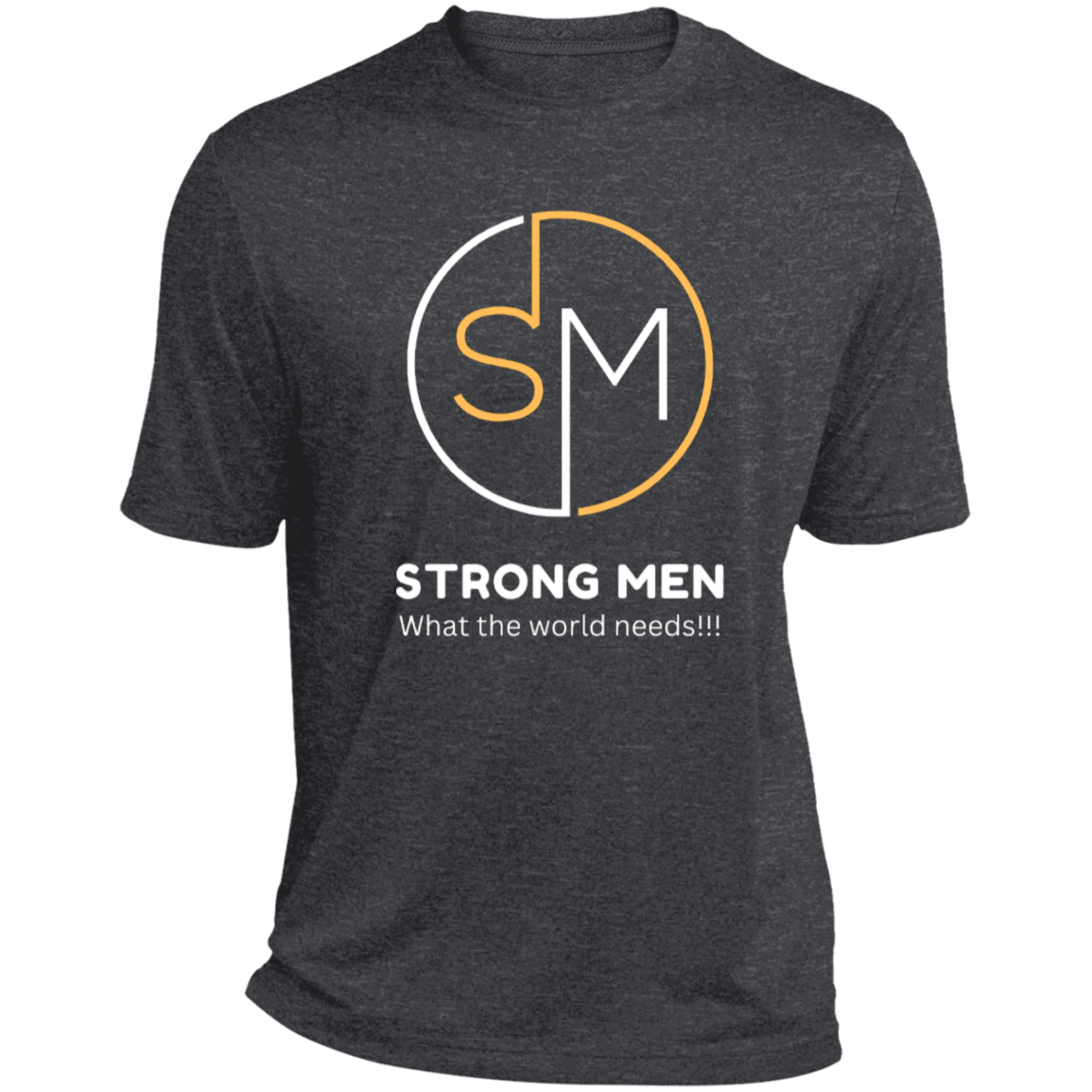 STRONG MEN LOGO STRONG MEN Heather Performance Tee