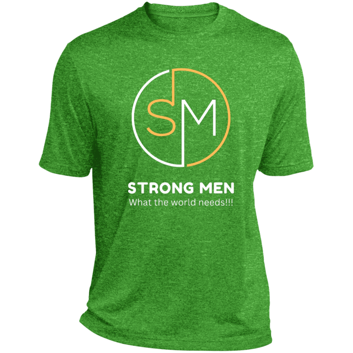 STRONG MEN LOGO STRONG MEN Heather Performance Tee