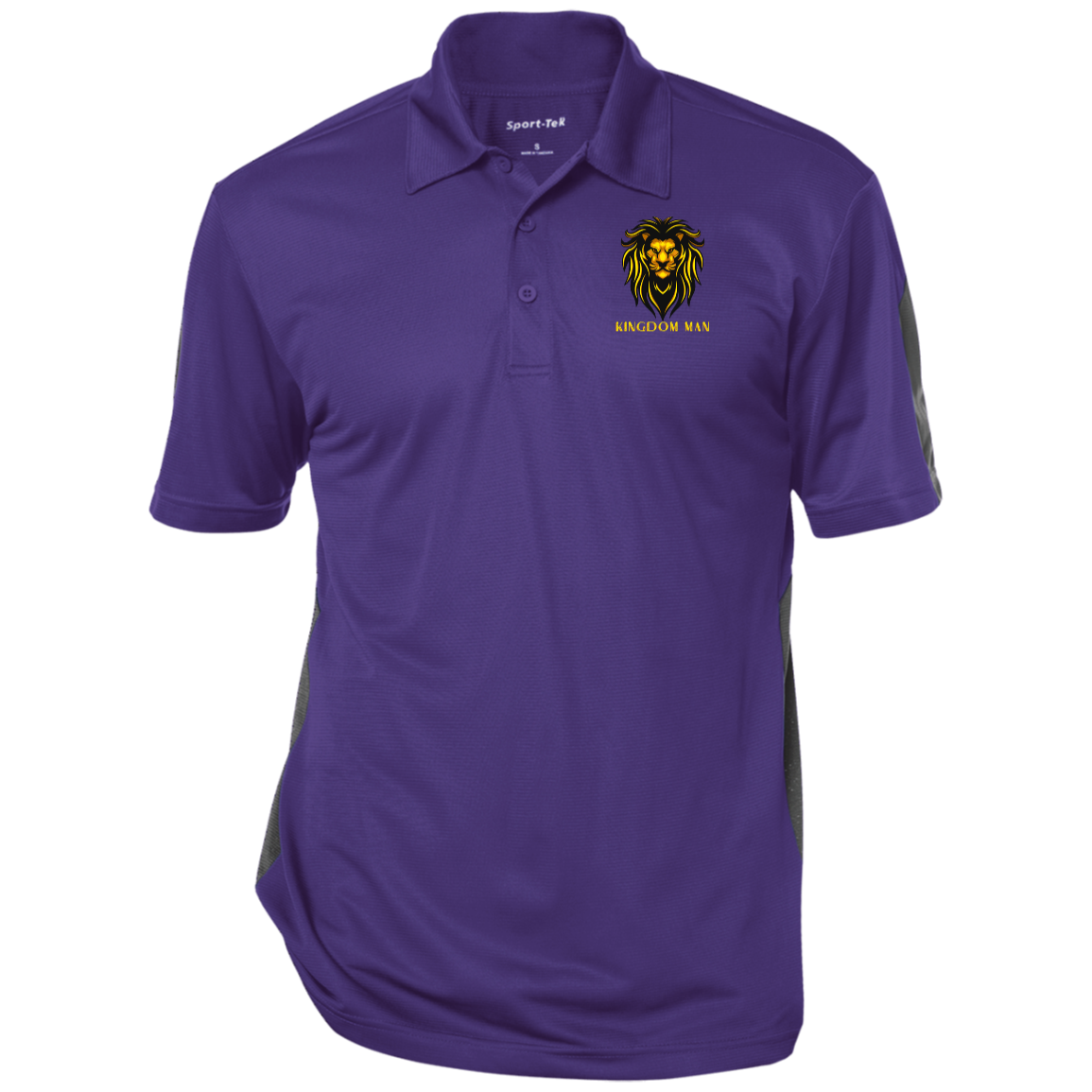 KINGDOM MAN Performance Textured Three-Button Polo