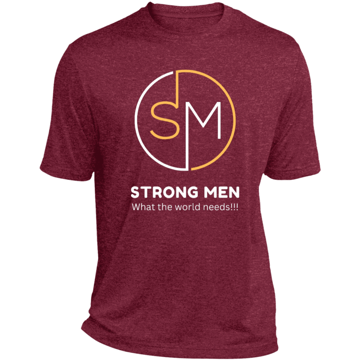 STRONG MEN LOGO STRONG MEN Heather Performance Tee