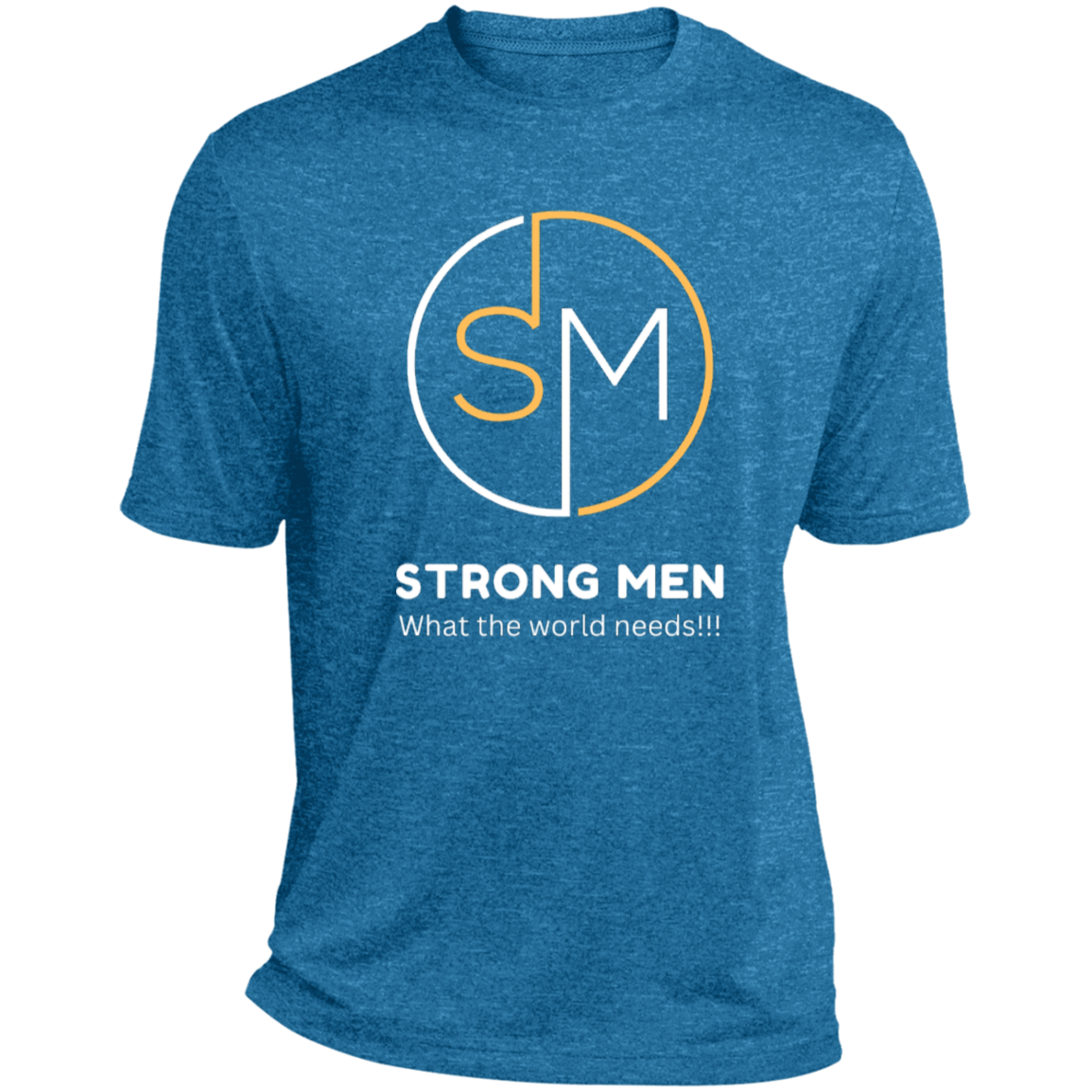 STRONG MEN LOGO STRONG MEN Heather Performance Tee