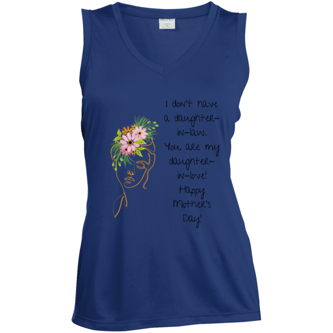 DAUGHTER IN LOVE Sleeveless V-Neck Performance Tee