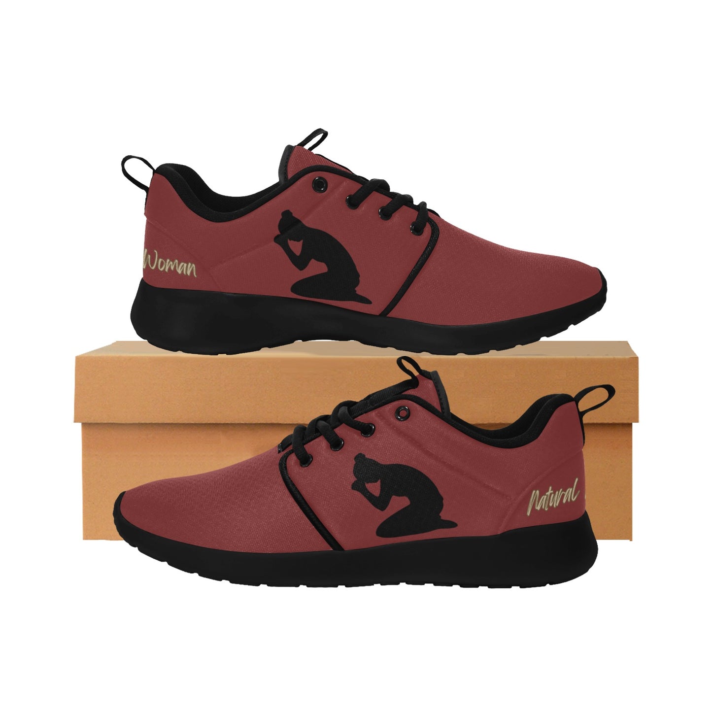 Natural Woman PRAY (BL) MAROON w/ Black Sole Sneakers