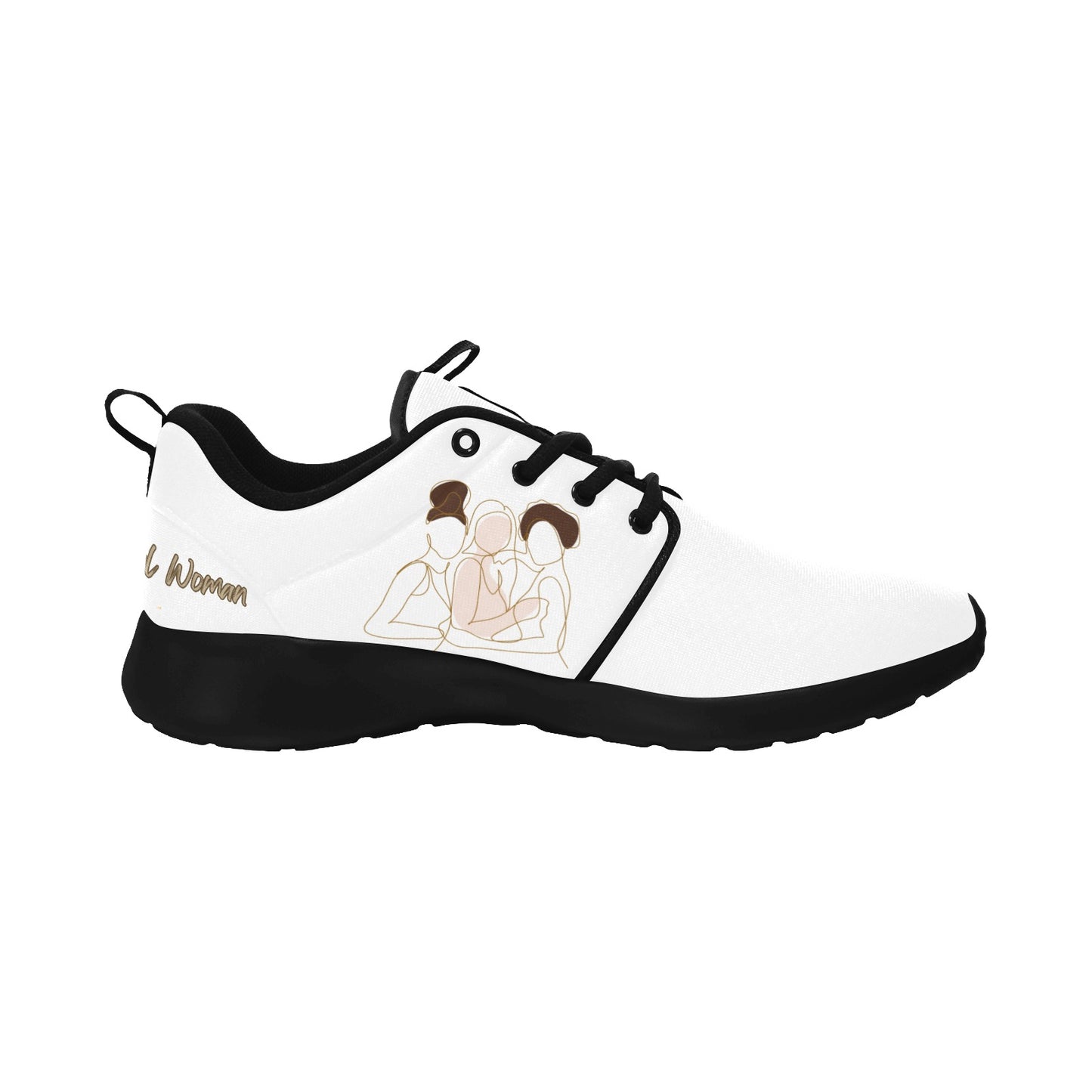 Natural Women FRIENDS (WL) WHITE w/ Black Sole Sneakers