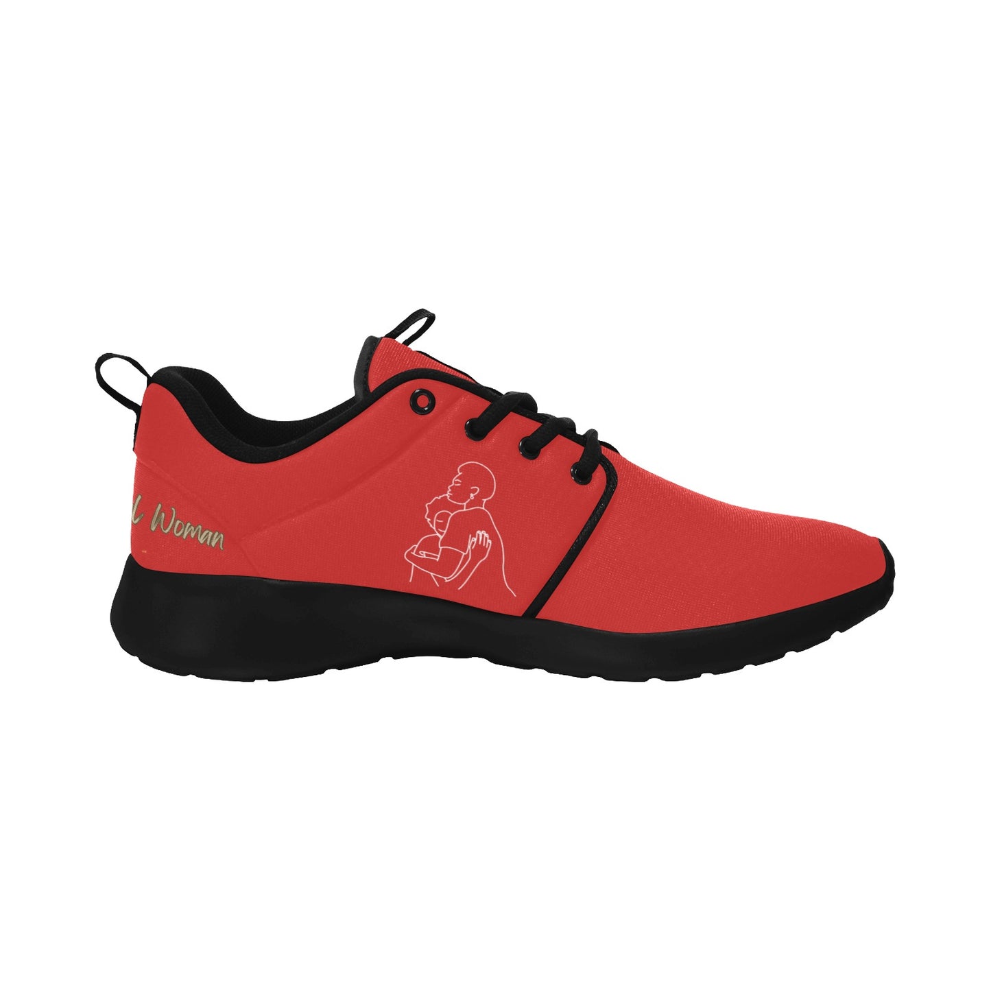 Natural Woman SAFE WITH MOMMA (WL) RED w/ Sole Sneakers