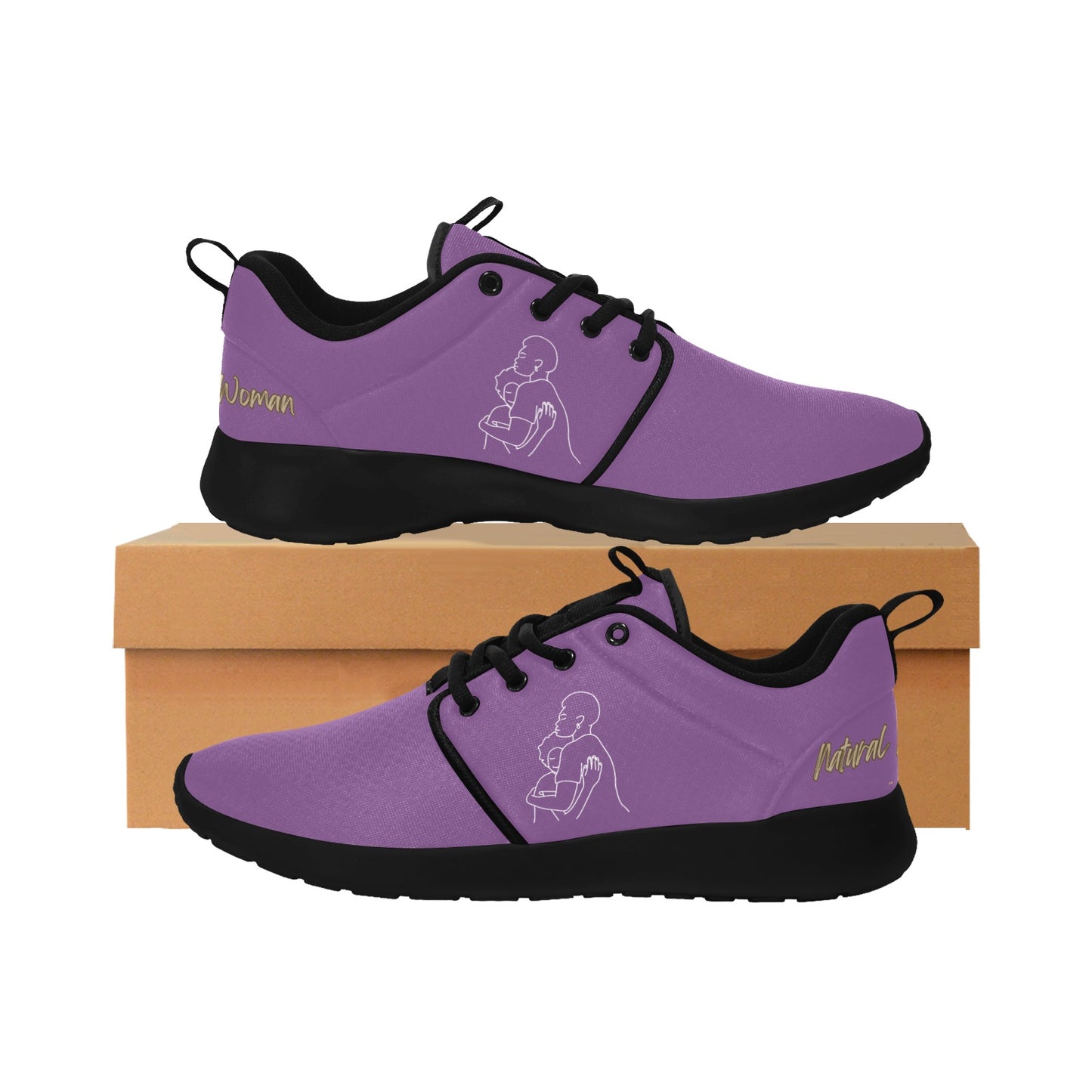 Natural Woman SAFE WITH MOMMA (WL) PURPLE w/ Sole Sneakers