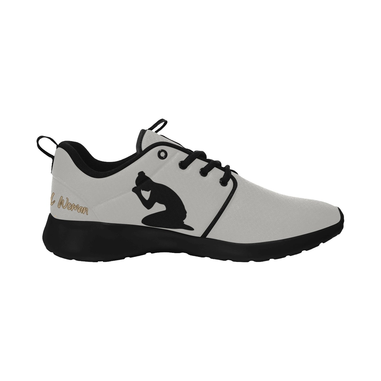 Natural Woman PRAY (BL) GRAY w/ Black Sole Sneakers