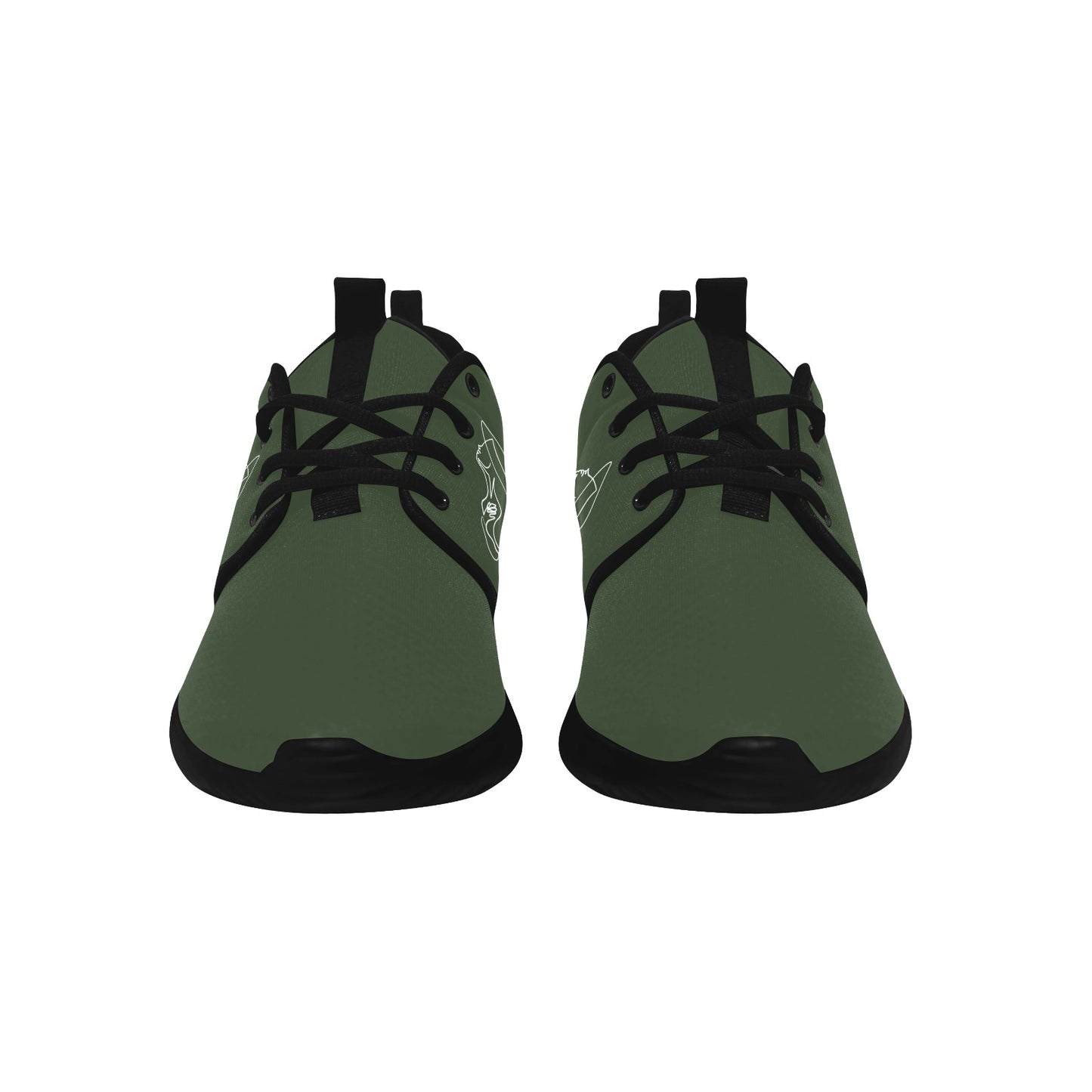 Natural Woman FREE (WL) DARK GREEN w/ Black Sole Sneakers