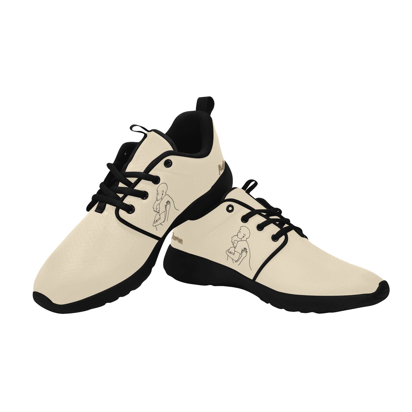 Natural Woman SAFE WITH MOMMA (BL) CREAM w/ Sole Sneakers